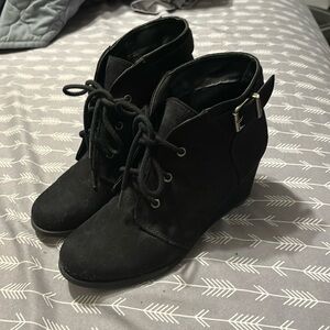 Black Heel Booties from Justfab